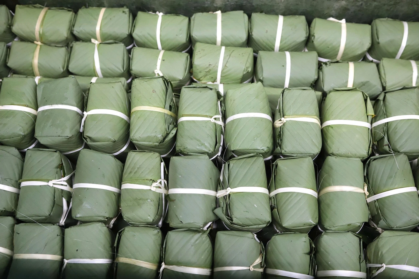 Rộn ràng làng bánh chưng vào Tết