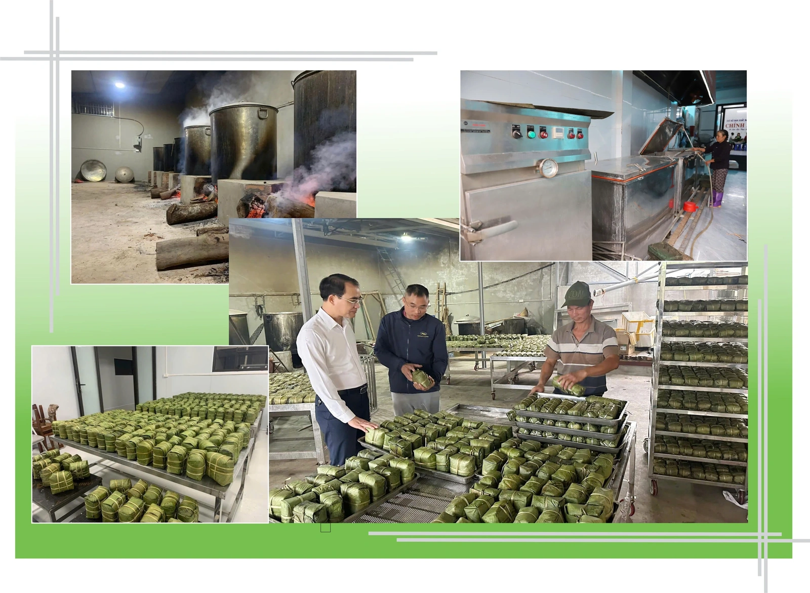 Rộn ràng làng bánh chưng vào Tết