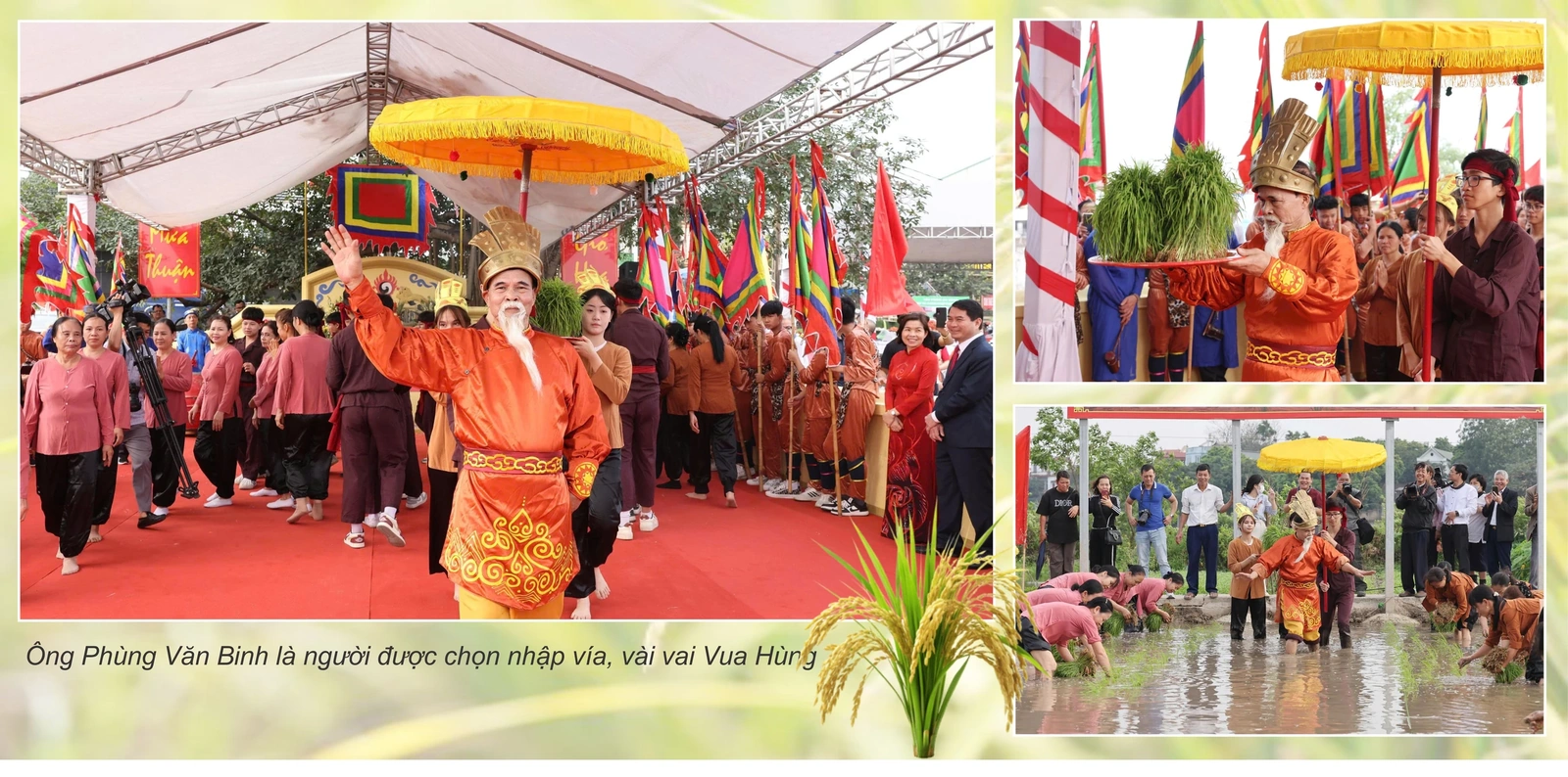 Lễ hội Vua Hùng dạy dân cấy lúa - Khai sáng nghề nông