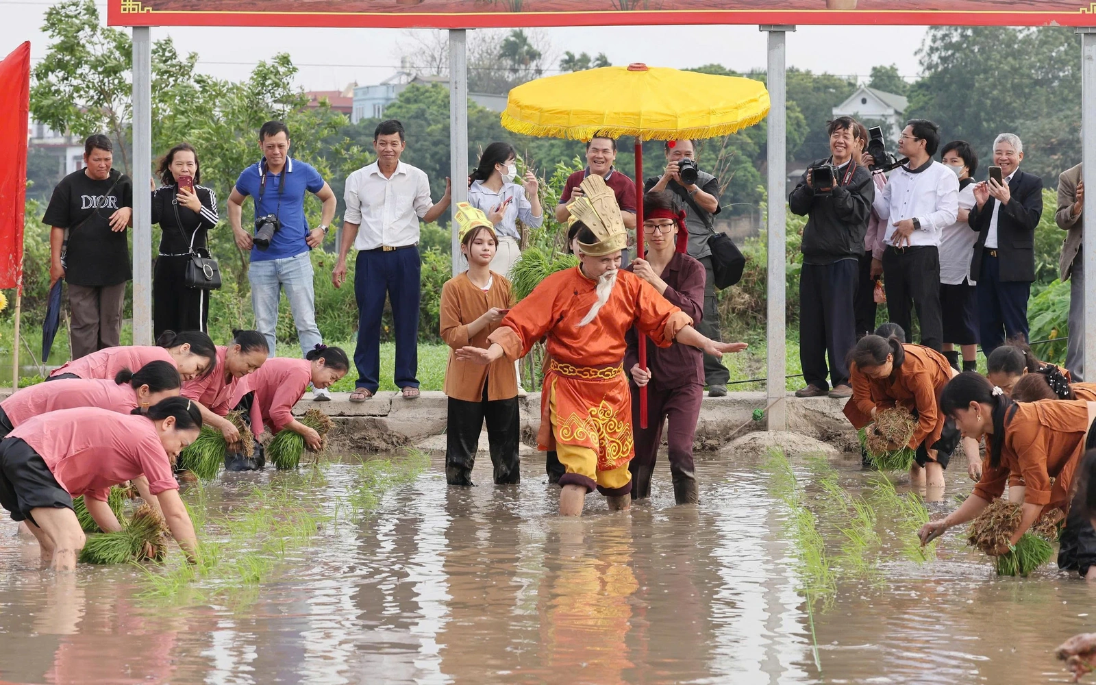 Lễ hội Vua Hùng dạy dân cấy lúa - Khai sáng nghề nông