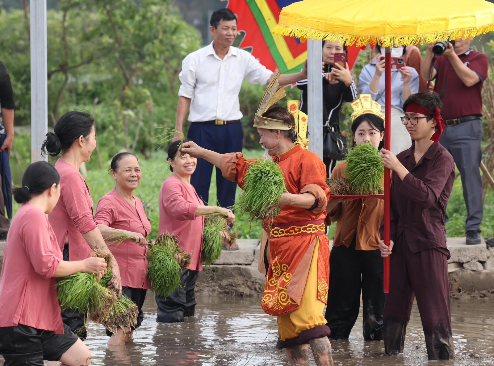 Lễ hội Vua Hùng dạy dân cấy lúa - Khai sáng nghề nông