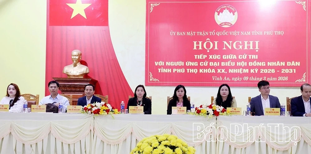 Ứng cử viên đại biểu HĐND tỉnh tiếp xúc cử tri xã Vĩnh An