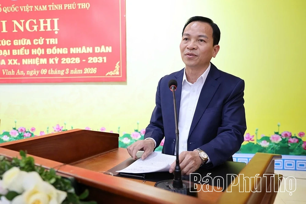 Ứng cử viên đại biểu HĐND tỉnh tiếp xúc cử tri xã Vĩnh An