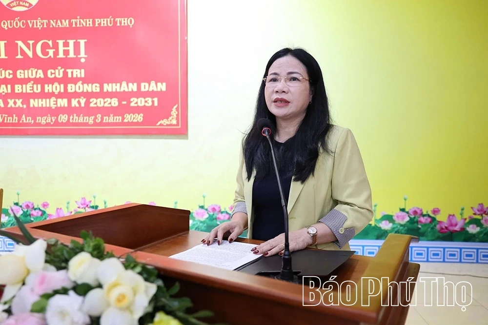 Ứng cử viên đại biểu HĐND tỉnh tiếp xúc cử tri xã Vĩnh An