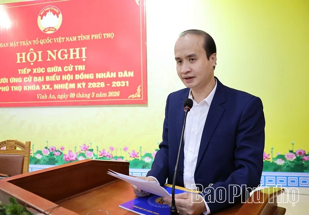 Ứng cử viên đại biểu HĐND tỉnh tiếp xúc cử tri xã Vĩnh An