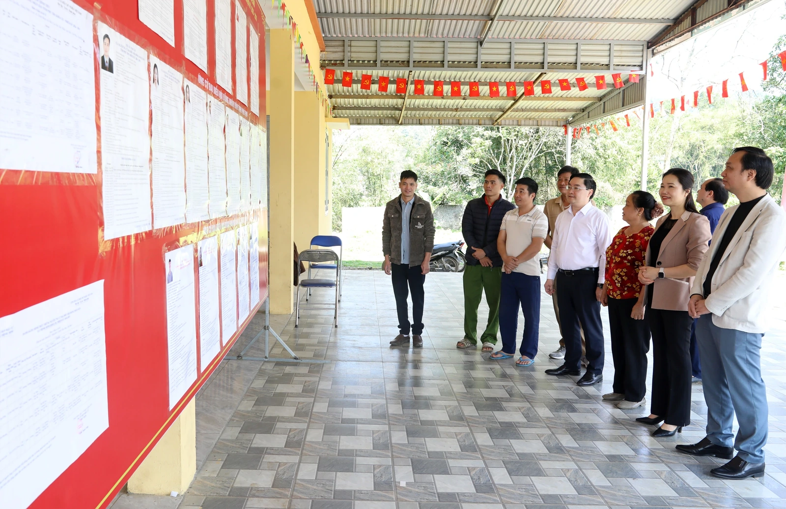 Kiểm tra công tác chuẩn bị bầu cử tại xã Thịnh Minh