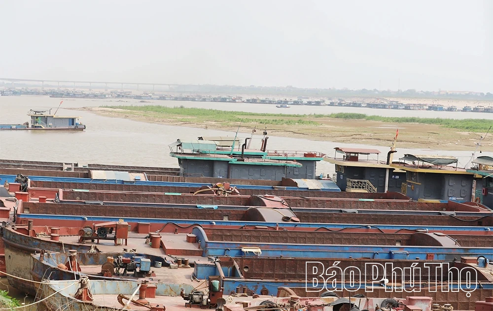 Sông Hồng trơ đáy, vận tải gặp khó khăn