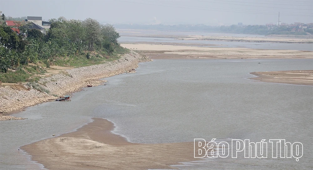 Sông Hồng trơ đáy, vận tải gặp khó khăn