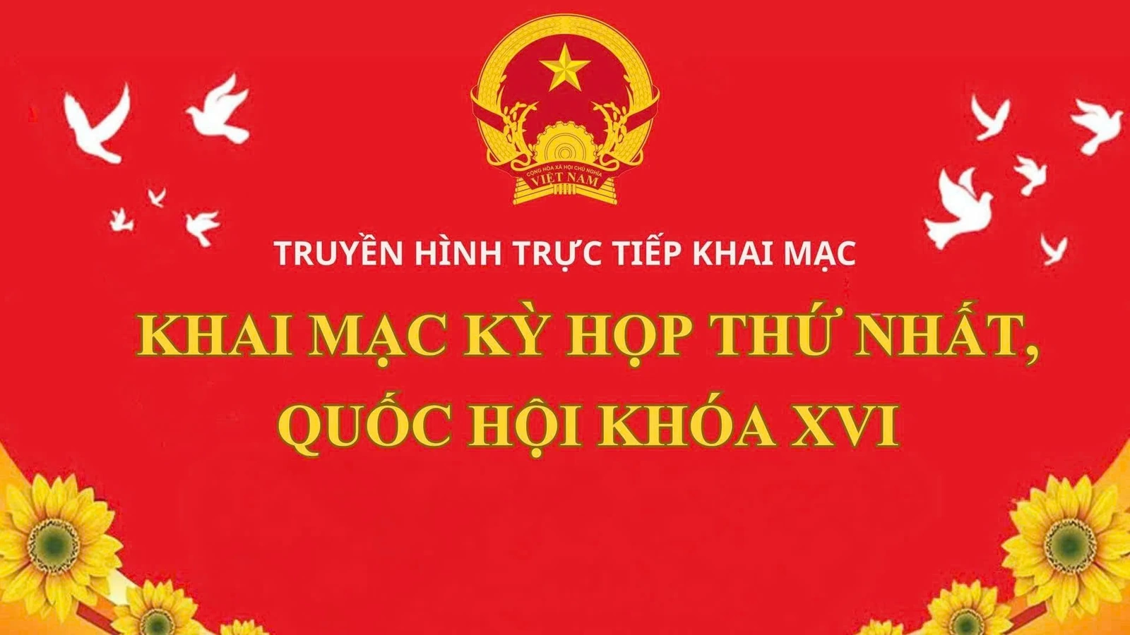 Truyền hinh: Khai mạc kỳ họp thứ Nhất, Quốc hội khóa XVI