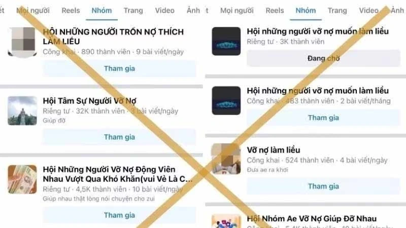 Cảnh giác với các hội nhóm “vỡ nợ làm liều” trên mạng
