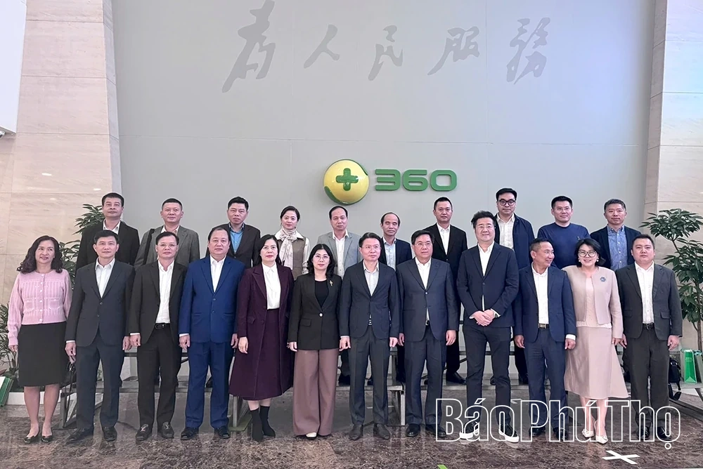 Phú Thọ đẩy mạnh hợp tác với Tập đoàn công nghệ an ninh 360 (Trung Quốc)