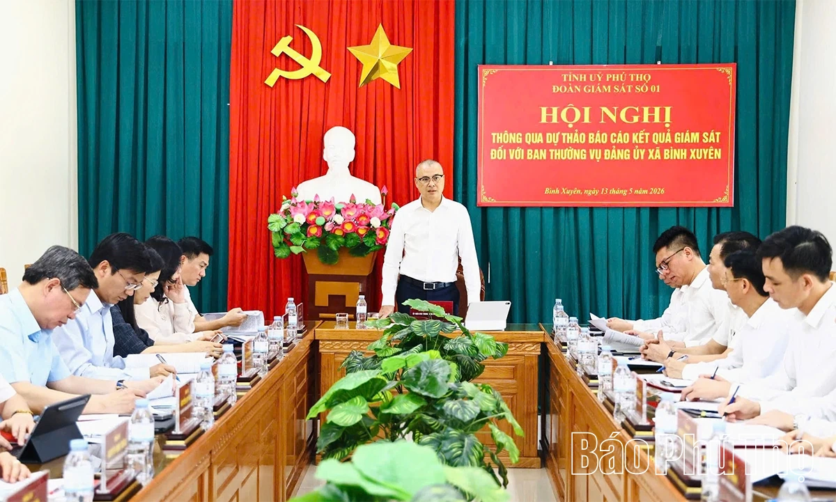 Thông qua dự thảo báo cáo kết quả giám sát đối với Ban Thường vụ Đảng ủy xã Bình Xuyên