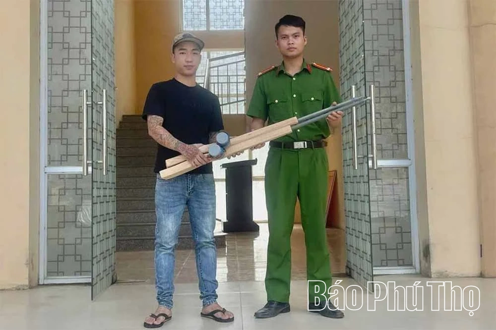 Công an xã Cao Dương bám địa bàn giữ an ninh trật tự