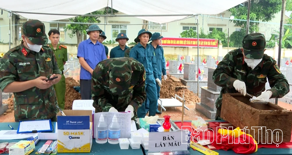 Xã Sơn Đông triển khai lấy mẫu ADN hài cốt liệt sĩ chưa xác định danh tính