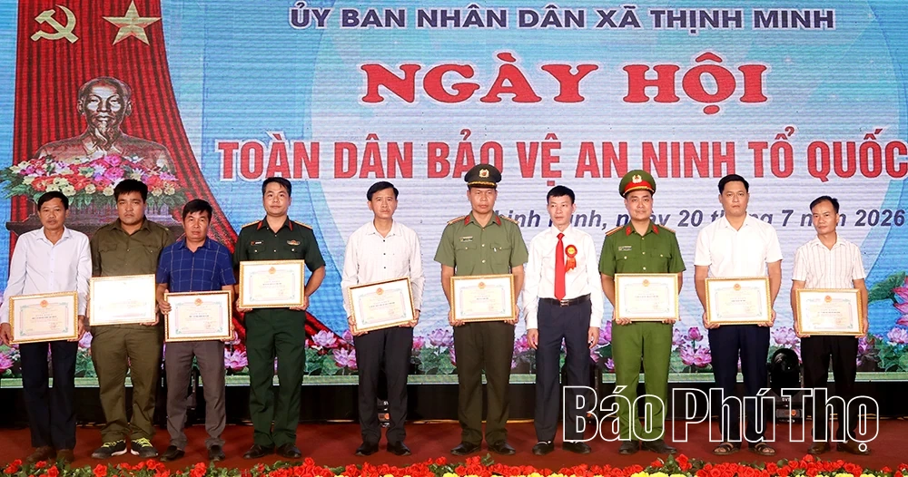 Xã Thịnh Minh tổ chức điểm Ngày hội Toàn dân bảo vệ an ninh Tổ quốc