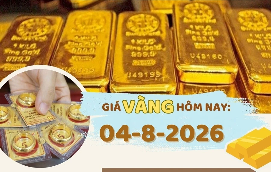 Giá vàng hôm nay 4-8: Vàng miếng tăng 500.000 đồng/lượng