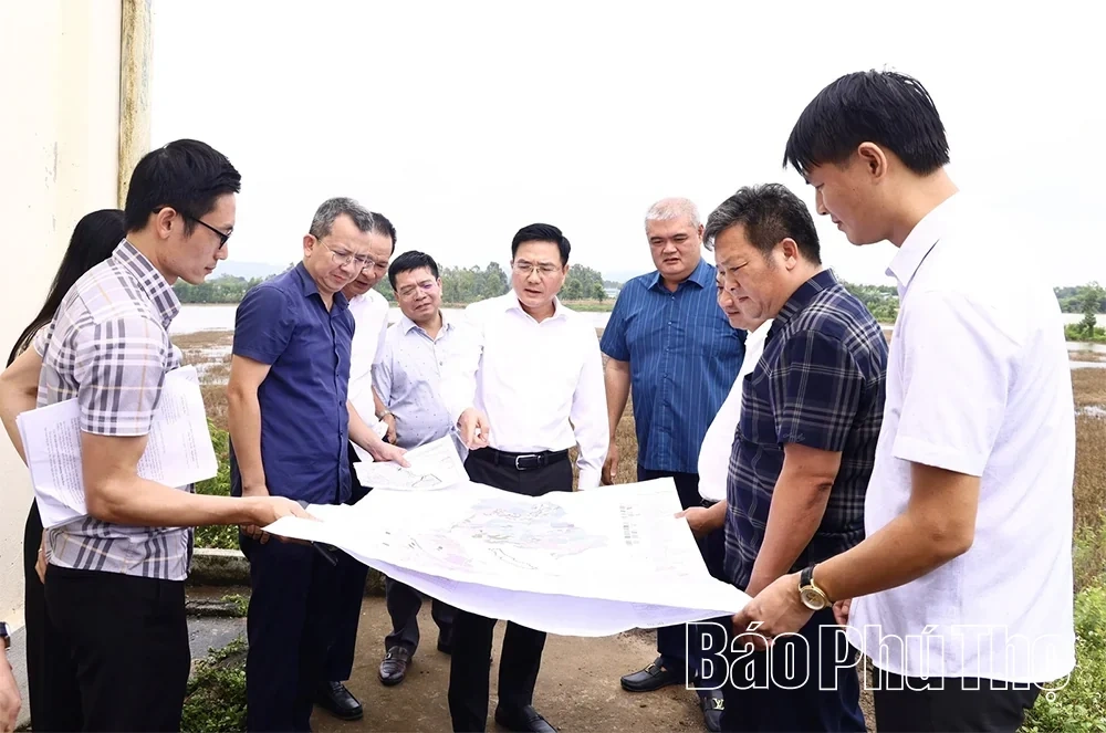 Vice Chairman of the Provincial Peoples Committee Vu Viet Van Inspects Potential Location for Construction Solid Waste and Sludge Disposal Planning