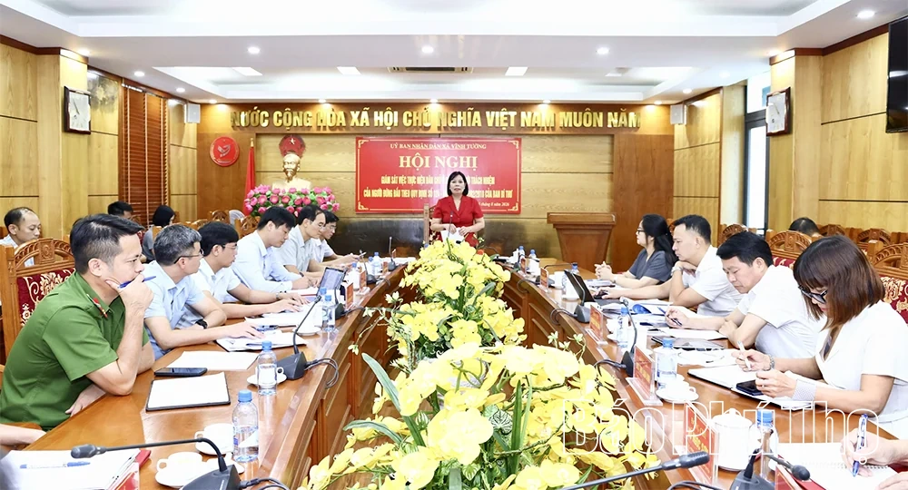 Giám sát việc thực hiện Quy chế dân chủ ở cơ sở gắn với trách nhiệm của người đứng đầu tại xã Vĩnh Tường