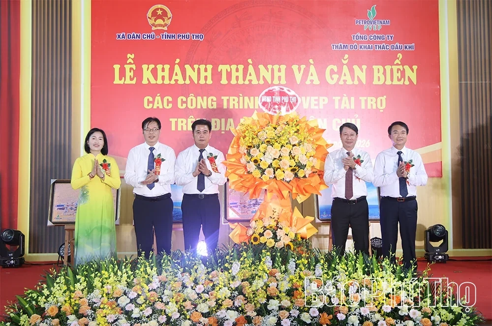 Inauguration of 4 PVEP-Sponsored Projects in Dan Chu Commune