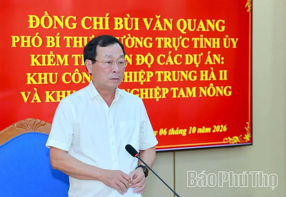 Decisively Removing Difficulties and Accelerating Progress on Trung Ha II and Tam Nong Industrial Park Projects