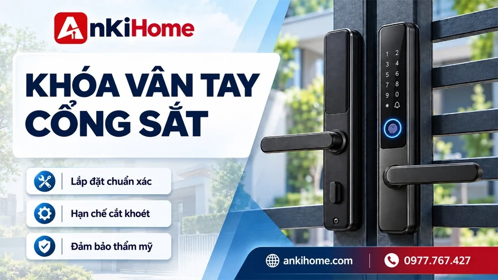 Khóa vân tay cửa cổng sắt tăng tiện nghi và kiểm soát lối ra vào hiệu quả