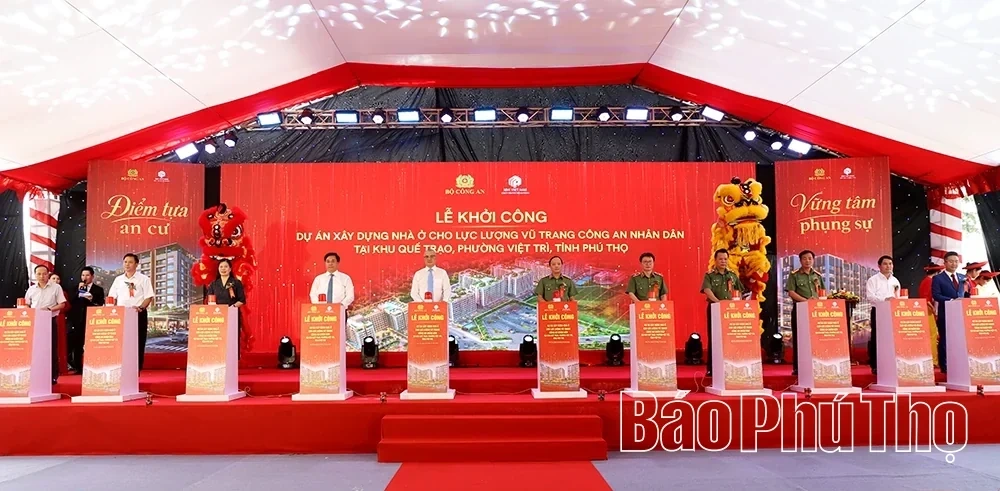 Groundbreaking for 1,085-Apartment Housing Project for Peoples Public Security Forces in Viet Tri Ward
