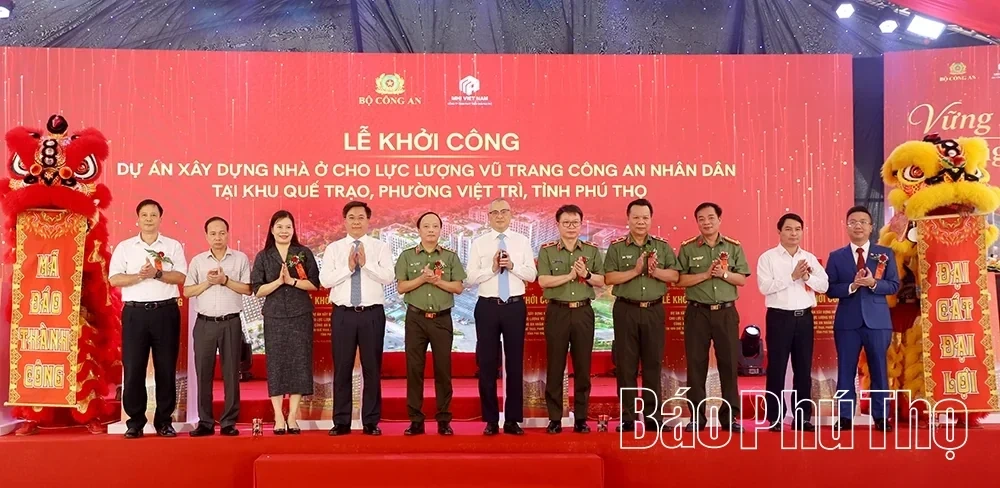 Groundbreaking for 1,085-Apartment Housing Project for Peoples Public Security Forces in Viet Tri Ward