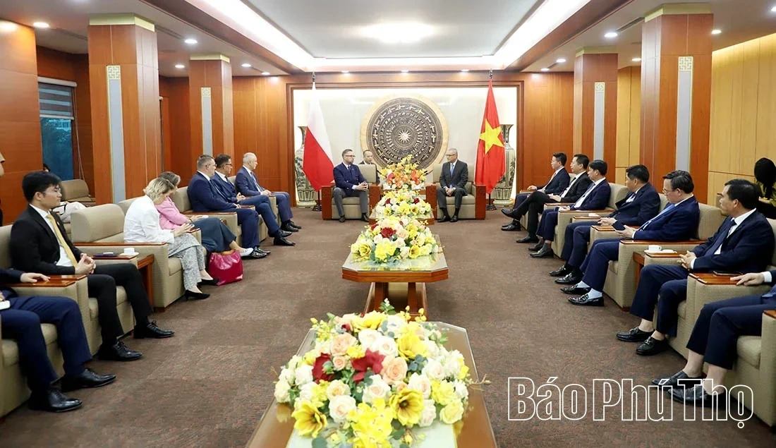 Provincial Party Secretary Pham Dai Duong Receives and Works with High-Level Polish Delegation
