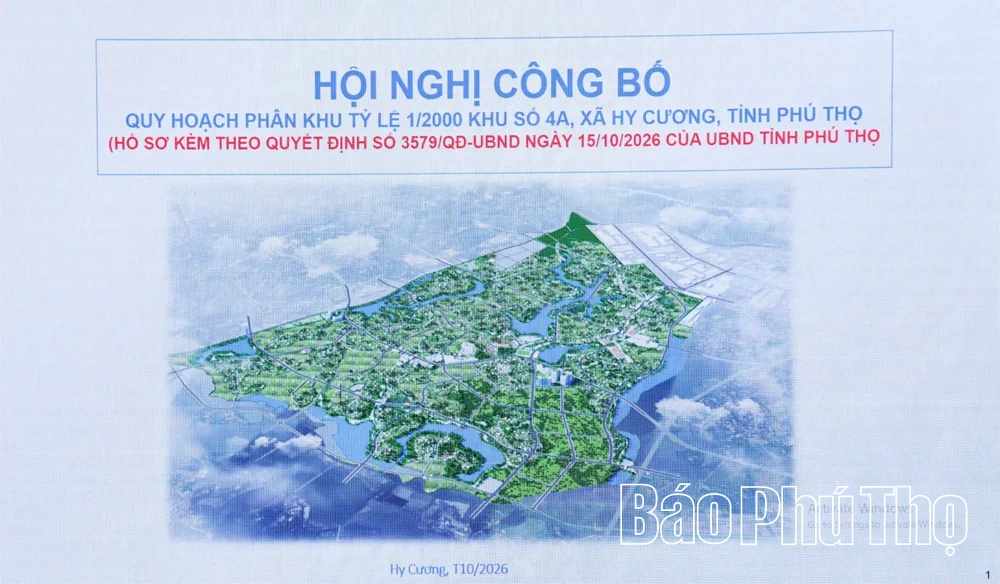 Xã Hy Cương công bố hai đồ án quy hoạch phân khu tỷ lệ 1/2000