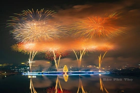 Brilliant fireworks display on New Year