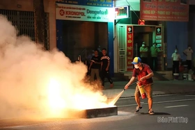 Thực tập phương án chữa cháy và cứu nạn cứu hộ tại Tổ liên gia
