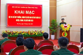 Khai mạc Hội thi Chỉ huy trưởng, Chính trị viên Ban CHQS huyện, thành, thị giỏi