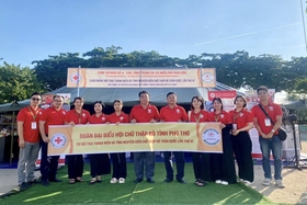 Đoàn đại biểu tỉnh Phú Thọ tham dự Hội trại thanh niên, tình nguyện viên Chữ thập đỏ toàn quốc lần thứ VI
