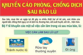 Khuyến cáo phòng, chống dịch sau bão lũ
