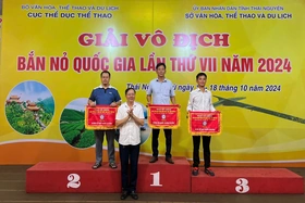 Bắn nỏ Phú Thọ xếp Nhì toàn đoàn tại Giải Vô địch Quốc gia lần thứ VII