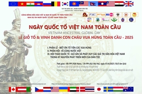 Ngày Quốc tổ Việt Nam toàn cầu năm 2025 được tổ chức vào ngày 10/3 Âm lịch