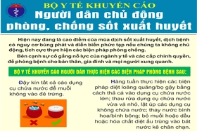 Bộ Y tế khuyến cáo người dân chủ động phòng, chống sốt xuất huyết