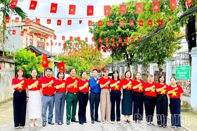 Hoa Binh Brightly Adorned with Flags to Celebrate National Day