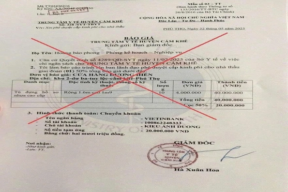 Cảnh báo lừa đảo mua bán trang thiết bị y tế giả mạo Trung tâm Y tế huyện Cẩm Khê