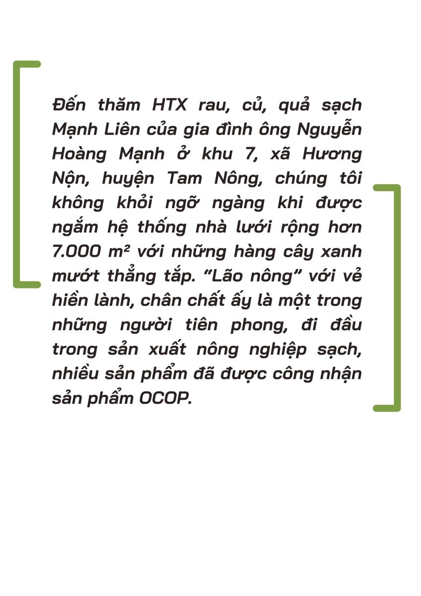 “Lão nông” tâm huyết với nông nghiệp sạch