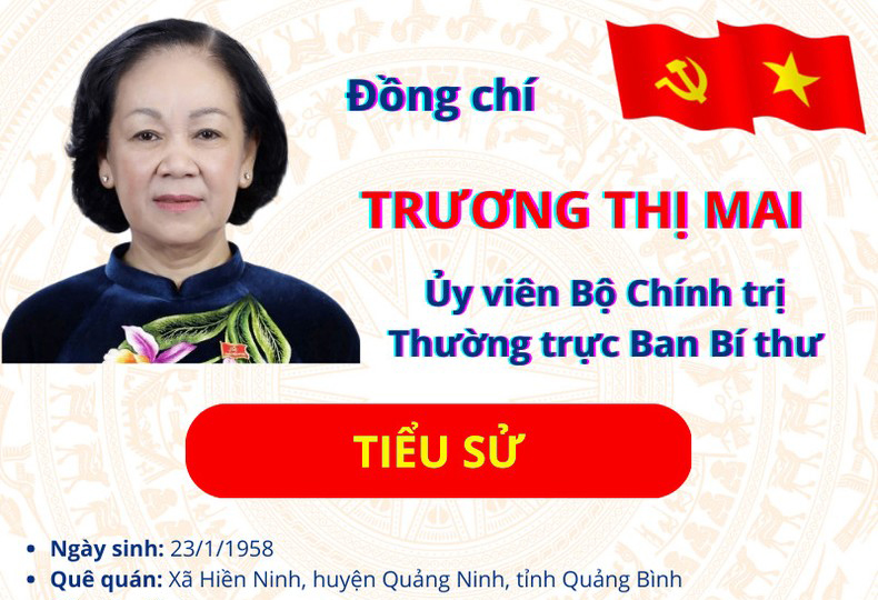Tiểu sử Thường trực Ban Bí thư Trương Thị Mai