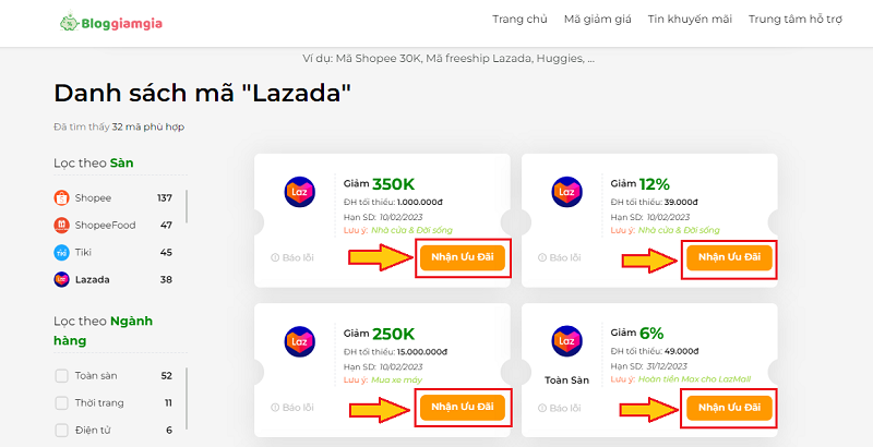 Chỉ với một cú nhấp chuột bạn đã có ngay voucher Lazada mới nhất hôm nay