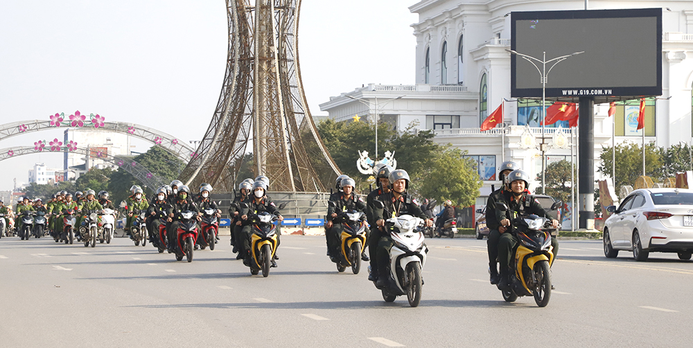 Ra quân thực hiện cao điểm tấn công, trấn áp tội phạm dịp Tết Nguyên đán Giáp Thìn