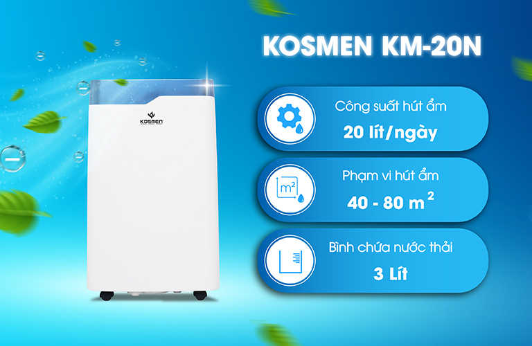 Máy hút ẩm Kosmen 4 trong 1