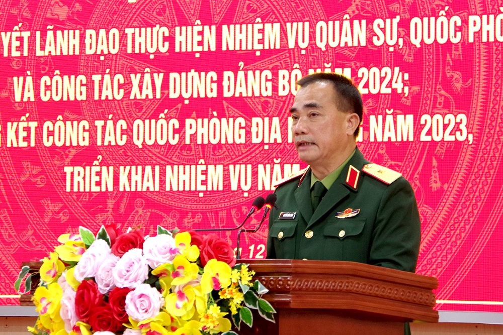 The Provincial Military Party Committee issued a Resolution to lead the implementation of military and defense tasks in 2024