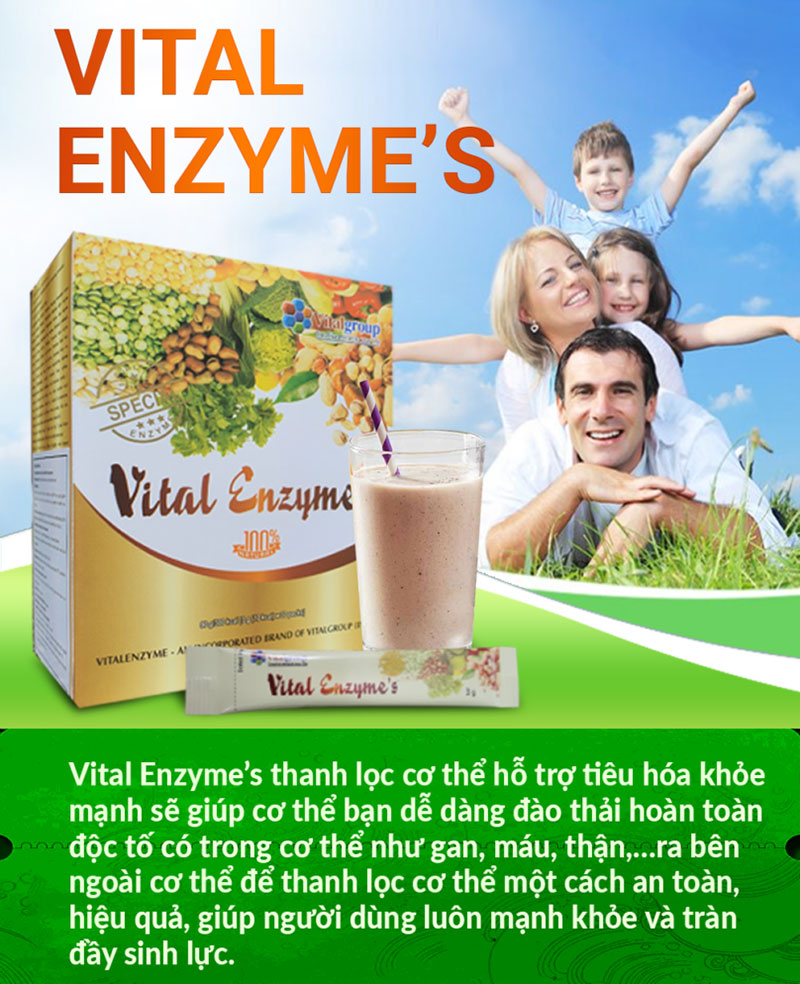 Vital Enzyme thanh lọc, đào thải độc tố ra khỏi cơ thể