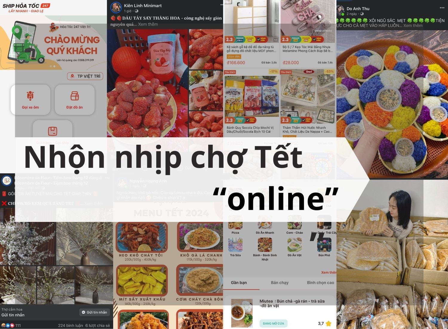 Nhộn nhịp chợ Tết “online”