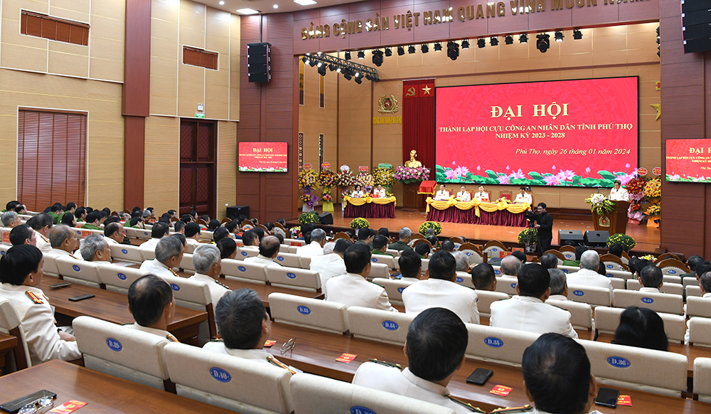 Congress to establish Phu Tho Provincial Peoples Former Police Association, term 2023 - 2028