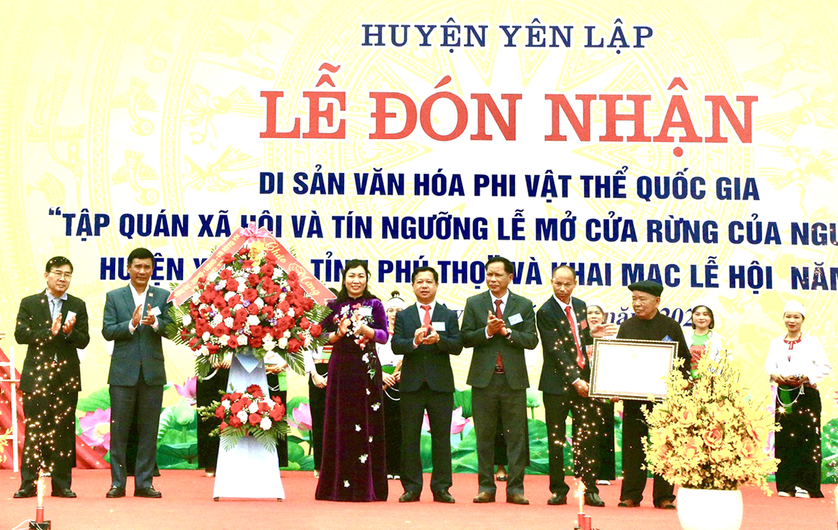 The forest opening ceremony of the Muong people in Yen Lap district becomes a national intangible cultural heritage