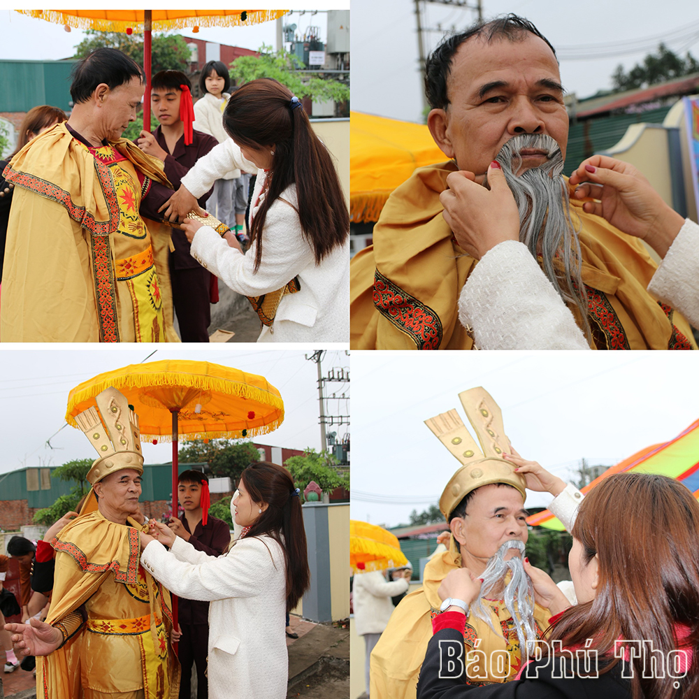 The man who acting Hung King to teach people to cultivate rice